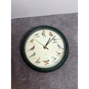 Limited Edition 25th Anniversary Singing Bird Wall Sound Clock, 13", Green